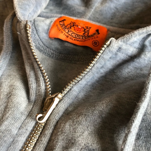 Juicy Couture heather blue velour hoodie - Picture 5 of 8